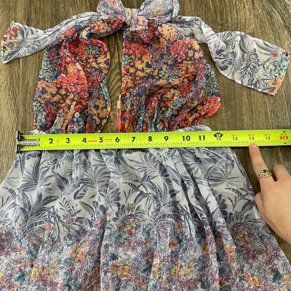 Vintage Victoria's Secret Babydoll Dress M Sheer Floral Halter Coquette Fairy - Picture 16 of 16